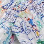 Graffiti Print Cotton Shorts Set