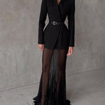 Fashion Jacket & Perspective Skirt Two-Piece Set