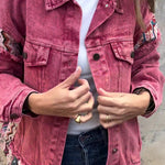 Vintage Patchwork Loose Pocket Denim Jacket