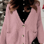 Elegant Commuter Pocket Long Sleeve Loose Sweater