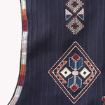 Nadorine Women's Buttonless Retro Ethnic Style Embroidered Vest Sleeveless Cardigan Crop Top