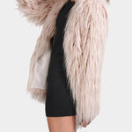 Women's Long Sleeve Fluffy Faux Fur Warm Coat