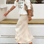 Round neck slim fashion sweatshirt