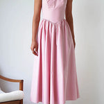 Margovil Sleeveless Open Back Swing Midi Dress