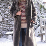 Sheepskin Reversible Hooded Long Coat