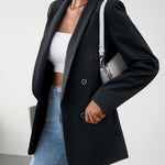 Nadorine Casual Blazers Double Breasted Long Sleeve Work Office Blazer Jacket