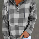 Vintage Check Print Hoodie