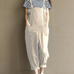 Dungarees Loose Jumpsuit with Straps Overalls Long Baggy Summer Trousers Romper