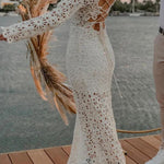 Forever Sunsets Crochet Back Lace-up Coverup Maxi Dress
