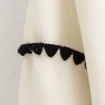 Nadorine Buttoned Crew Neck Loose Color Block Knitted Jacket