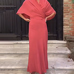 Soft Two-Piece Set Multiwears Versatile Irregular Top and Elegant Dress