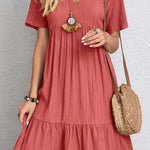 Loose casual tie waist flowy dress