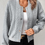 Nadorine Drop Shoulder Snap Button Front Bomber Jacket for Women Casual Loose Business Casual 2026 | Under $25