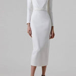 Hollowed-out, form-fitting evening dress