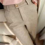 Harrow Herringbone Wool Trousers