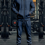 KZZ Men’s Fleece Zip Hoodie & Jogger Sets