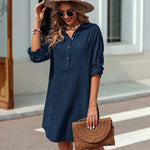 Nadorine Women's Cotton Shirt Dress