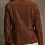 Vintage Brown Suede Utility Jacket