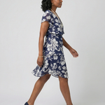Thea | Subtle Floral Knee Length Dress