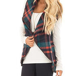 Margovil Pockets Plaid Jacket Vest