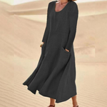 Colette™ | Long Sleeve Plain Dress For Women