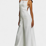 Belén Ramie Wide-Leg Halter Jumpsuit with Straight Neckline