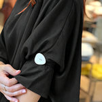 Women's Skew Neck Batwing Sleeve Tee Asymmetric Loose Cape Blouse Slit Elegant Top