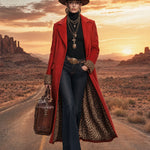 Lapel Single-breasted Leopard Print Coat