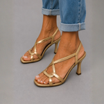 Soleil™ | Golden Sandals, Summer Charm