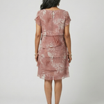 Aria | Soft Motif Tier Knee Length Dress