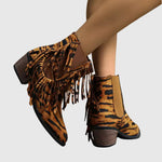 Mackenzie | Fringe Suede Ankle Boots
