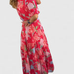 Blake | Elegant Floral V-neck Dress