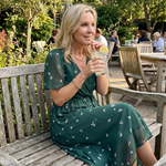 Mirabel | Flutter Sleeve Gathered Waist Floral Print Midi Dress