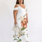 Camila | Floral Off-Shoulder A-Line Midi Dress