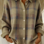 Anna | Plaid Knit Cardigan