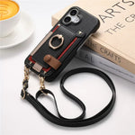 Marcelline Crossbody Leather Wallet iPhone Case