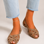 Alice | Woven Crisscross Sandals