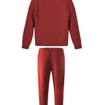 KZZ Men's Solid Zip Up Pocket Jacket & Drawstring Waist Pants Sportswear Set