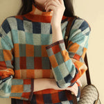 Leonor | Cashmere patchwork turtleneck