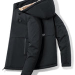 KZZ Men's Solid Thermal Lined Zip Up Heated Jacket
