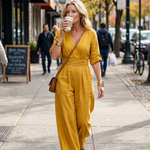 Wanda™ | Cross Front Wide Leg Jumpsuit