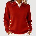 Iris | Elegant Buttoned Sweater