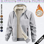 KZZ Men's winter hooded jacket, multi-pocket casual lapel men's top