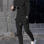 KZZ Essential Waffle Hoodie & Pants Combo | Men's Quick-Dry Lounge Set