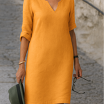 ADRIANA | Flowing Dress with V-Neck and Elegant Line for Every Moment of the Day