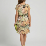 Nohea | Structured Abstract Knee Length Dress