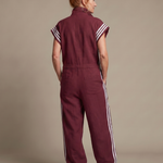 Lark™ | Zip Front Stripe Panel Jumpsuit