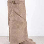 Alexa | WOMEN'S LEATHER THIGH-HIGH BOOTS WITH BUCKLE