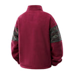 KZZ Men's Ethnic Pattern Full Zip Cardigan Sweatshirt, Stand Collar Casual Jacket