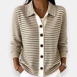 Nola – Striped Button Cardigan